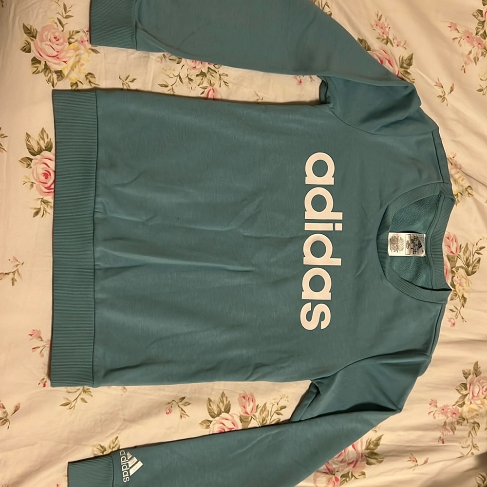 Light blues adidas sweater. Brand new never been worn